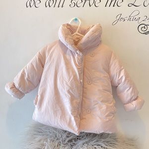 Zara Kids Puffed Jacket | Light Pink | Baby Girl